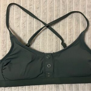 Women's Green Strappy Bikini Top